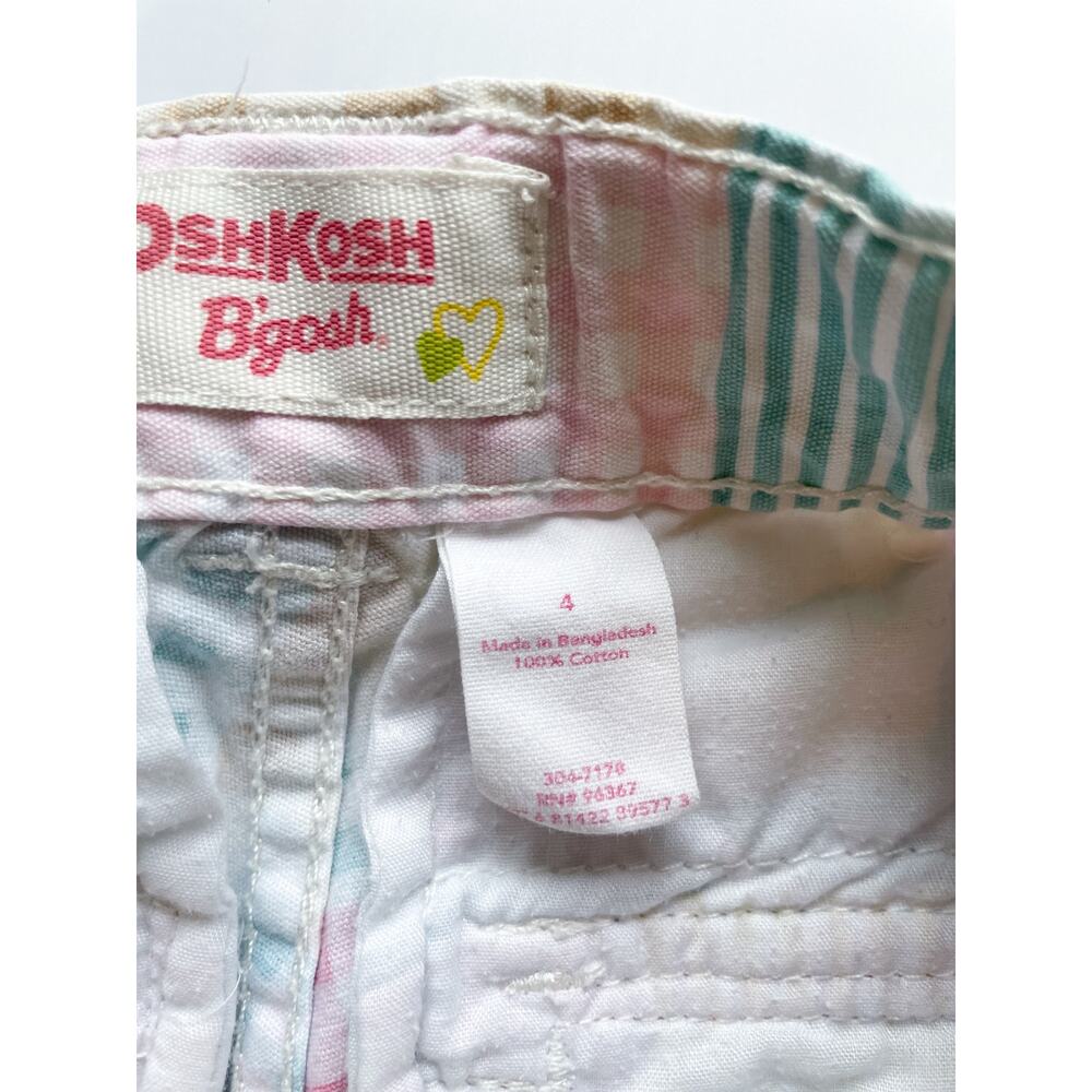 Toddler Girl's OshKosh Colorful Patchwork Cotton Shorts Size 4 - Picture 3 of 6